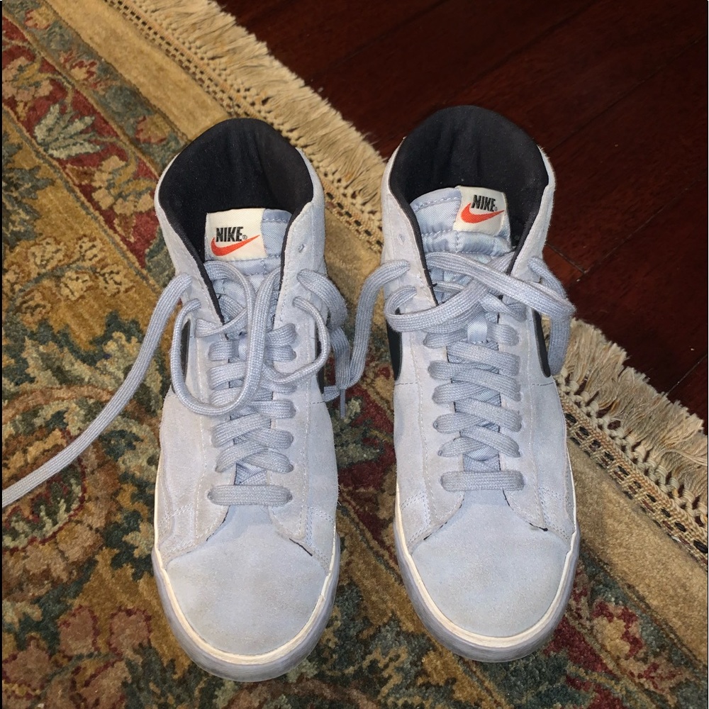 light blue nike blazers